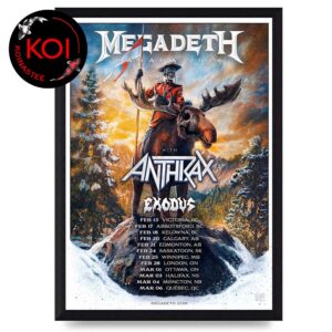 Megadeth 2026 Tour Dates Canada Home Decor Poster Canvas