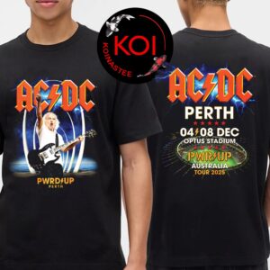 ACDC Perth 2025 Optus Stadium On December 4th Power Up Tour Two Sided T-Shirt