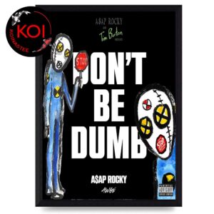 ASAP Rocky Tim Burton Dont Be Dumb National Nothing Day Single Cover Home Decor Poster Canvas