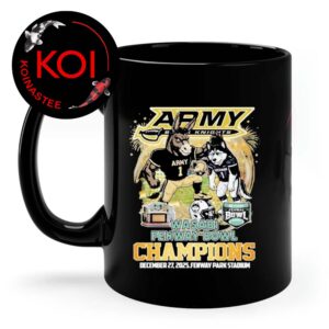 Army Black Knights Football 2025 Champions Wasabi Fenway Bowl Mascot Ceramic Mug Cup