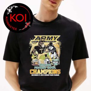 Army Black Knights Football 2025 Champions Wasabi Fenway Bowl Mascot Unisex T-Shirt