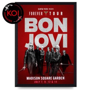 Bon Jovi Madison Square Garden 2026 On July 7 9 12 14 Home Decor Poster Canvas