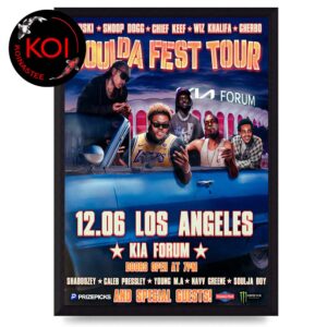 Druski Coulda Fest Tour Kia Forum 2025 Los Angles Snoop Dog Chief Keef Wiz Khalifa G Herbo Shaboozey Home Decor Poster Canvas