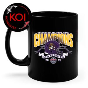 East Carolina ECU Pirates Football 2025 Champions Go Bowling Military Bowl Ceramic Mug Cup