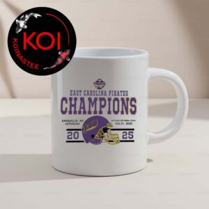 East Carolina Pirates Football 2025 Champions Go Bowling Military Bowl Ceramic Mug Cup