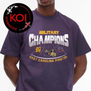 East Carolina Pirates Football 2025 Champions Go Bowling Military Bowl Classic T-Shirt