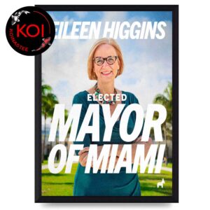Eileen Higgins Congrats Elected Mayor Of Miami 2025 Home Decor Poster Canvas
