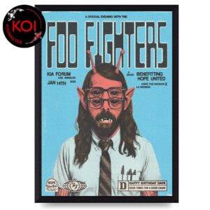 Foo Fighters Kia Forum Los Angles 2026 January 14th Home Decor Poster Canvas