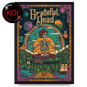 Grateful Dead 60 Years Of Music Anniversary So Far Home Decor Poster Canvas