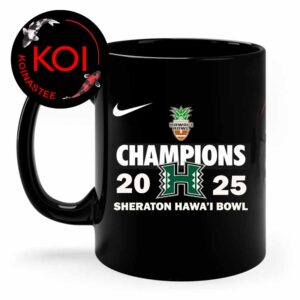 Hawaii Rainbow Warriors Football 2025 Champions Sheraton Hawaii Bowl Ceramic Mug Cup