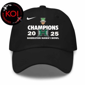 Hawaii Rainbow Warriors Football 2025 Champions Sheraton Hawaii Bowl Classic Hat Cap Snapback