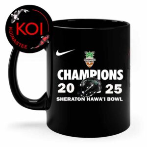 Hawaii Rainbow Warriors Football 2025 Champions Sheraton Hawaii Bowl Helmet Ceramic Mug Cup