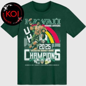Hawaii Rainbow Warriors Football 2025 Champions Sheraton Hawaii Bowl Mascot Unisex T-Shirt
