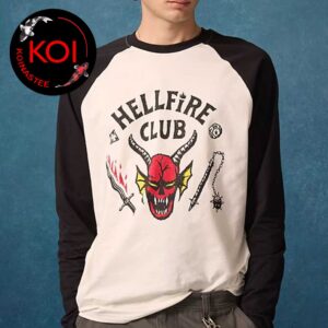 Stranger Things Hellfire Club Raglan Shirt Long Sleeve