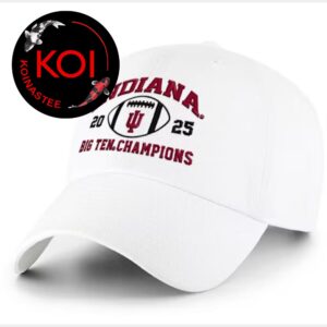 Indiana Hoosiers 2025 Big Ten Football Champions Event Classic Hat Cap Snapback
