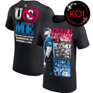 John Cena Thank You Cena Washington DC December 13th Two Sided T-Shirt