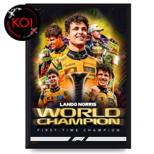Lando Norris 2025 Fomula 1 World Champions Home Decor Poster Canvas