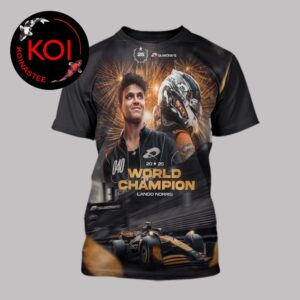 Lando Norris 2025 Fomula 1 World Champions WDC Title All Over Print T-Shirt