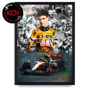 Lando Norris Fomula 1 World Champions 2025 F1 Home Decor Poster Canvas