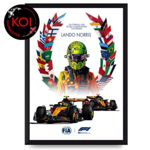 Lando Norris Fomula 1 World Champions 2025 Home Decor Poster Canvas