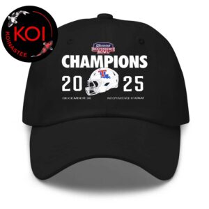 Louisiana Tech Bulldogs Football 2025 Champions Radiance Technologies Independence Bowl Helmet Classic Hat Cap Snapback