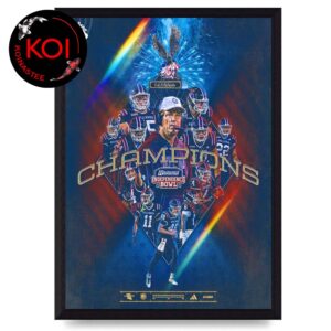 Louisiana Tech Bulldogs Football 2025 Champions Radiance Technologies Independence Bowl Home Decor Poster Canvas