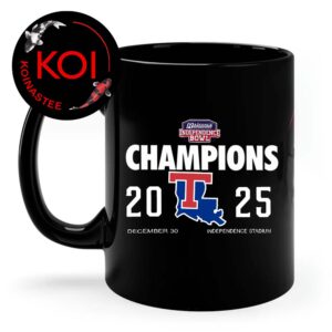 Louisiana Tech Bulldogs Football 2025 Champions Radiance Technologies Independence Bowl Logo Ceramic Mug Cup