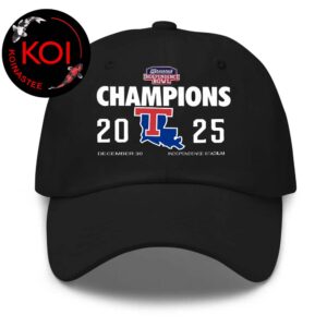 Louisiana Tech Bulldogs Football 2025 Champions Radiance Technologies Independence Bowl Logo Classic Hat Cap Snapback