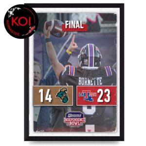 Louisiana Tech Bulldogs Football 2025 Champions Radiance Technologies Independence Bowl Score Home Decor Poster Canvas