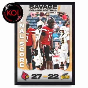 Louisville Cardinals Football 2025 Champions Boca Raton Bowl Score Home Decor Poster Canvas