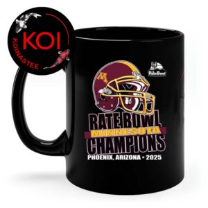 Minnesota Golden Gophers Football 2025 Champions Rate Bowl Ceramic Mug Cup