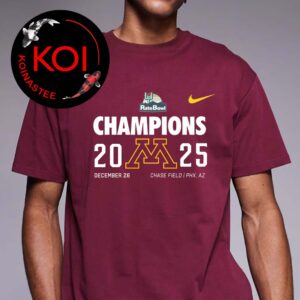 Minnesota Golden Gophers Football Champions 2025 Rate Bowl Nike Unisex T-Shirt