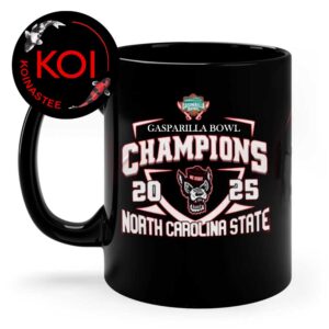 NC State Wolfpack Football 2025 Champions Union Home Mortgage Gasparilla Bowl Logo Ceramic Mug Cup