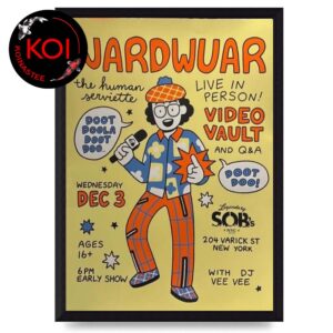 Nardwuar The Human Serviette 2025 New York December 3rd Home Decor Poster Canvas