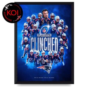 New England Patriots Clined NFL Playoffs 2025 Home Decor Poster Canvas
