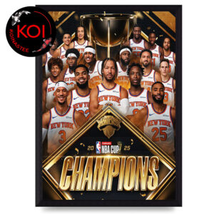 New Yorks Knicks 2025 Champions NBA Cup Emirates Home Decor Poster Canvas