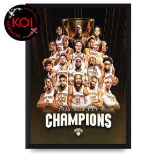 New Yorks Knicks 2025 Champions NBA Cup Home Decor Poster Canvas