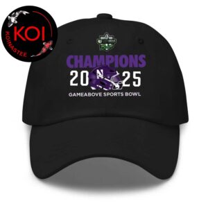 Northwestern Wildcats Football 2025 Champions GameAbove Sports Bowl Helmet Classic Hat Cap Snapback