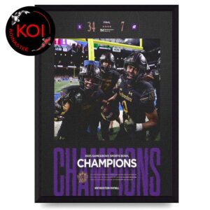 Northwestern Wildcats Football 2025 Champions GameAbove Sports Bowl Home Decor Poster Canvas