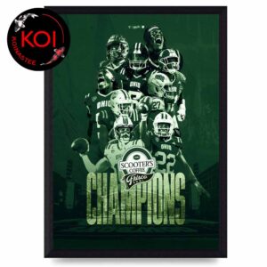Ohio Bobcats Football 2025 Champions Scooter’s Coffee Frisco Bowl All Team Home Decor Poster Canvas