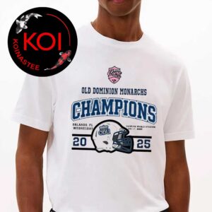 Old Dominion Monarchs Football 2025 Champions Staffdna Cure Bowl Unsiex T-Shirt