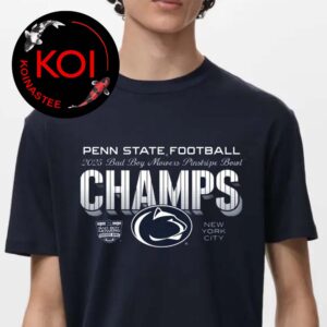 Penn State Nittany Lions Football 2025 Champions Bad Boy Mowers Pinstripe Bowl Logo Unisex T-Shirt