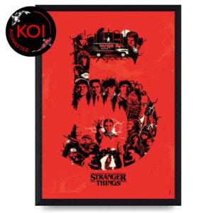 Stranger Things 5 Collage Home Decor Poster Canvas