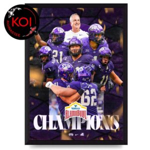 TCU Horned Frogs Football 2025 Champions Valero Alamo Bowl Home Decor Poster Canvas