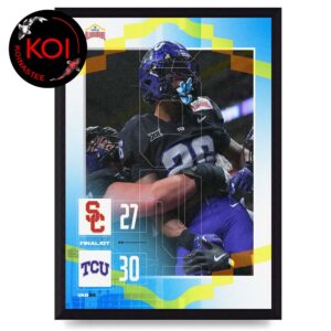 TCU Horned Frogs Football 2025 Champions Valero Alamo Bowl Score Home Decor Poster Canvas