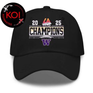 Washington Huskies Football 2025 2026 Champions Bucked Up LA Bowl Hosted By Gronk Classic Hat Cap Snapback
