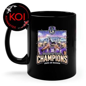 Washington Huskies Football 2025 Champions Bucked Up LA Bowl Hosted By Gronk Ceramic Mug Cup
