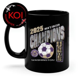 Washington Huskies Mens Soccer 2025 NCAA National Champions Ceramic Mug Cup