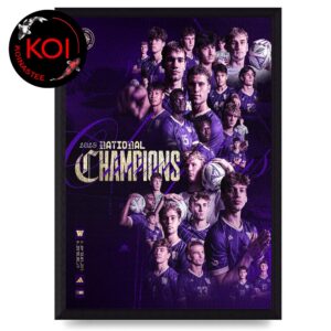 Washington Men’s Soccer 2025 National Champions Big 10 Home Decor Poster Canvas