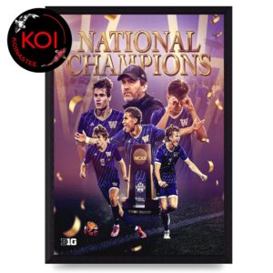 Washington Men’s Soccer 2025 National Champions Home Decor Poster Canvas